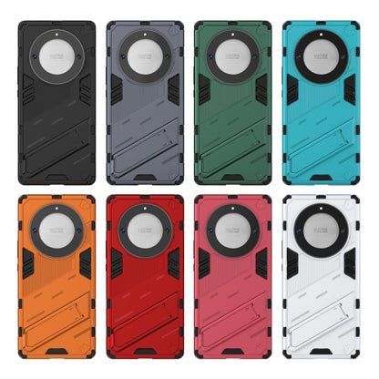 For Honor X9a/X40 5G/Magic5 Lite Punk Armor PC + TPU Phone Case with Holder(Orange) - Honor Cases by buy2fix | Online Shopping UK | buy2fix