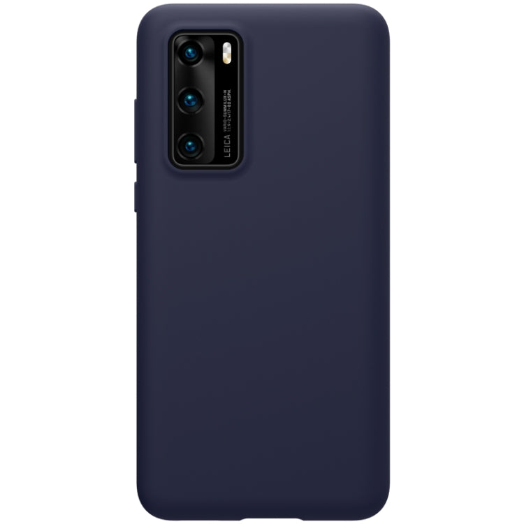 For Huawei P40 NILLKIN Feeling Series Shockproof Liquid Silicone Protective Case(Blue) - Huawei Cases by NILLKIN | Online Shopping UK | buy2fix