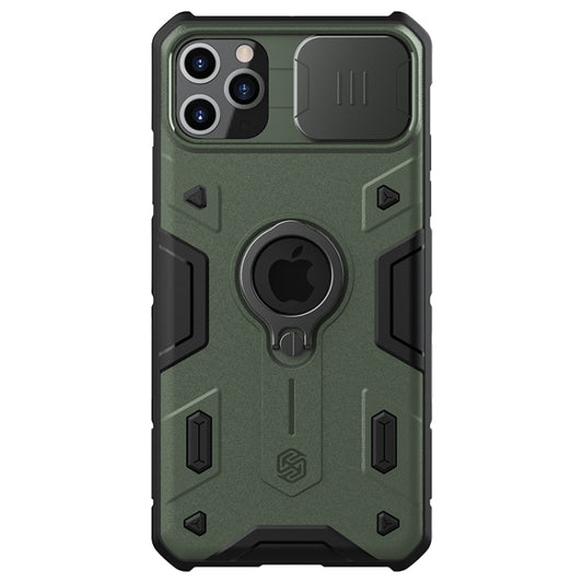 For iPhone 11 Pro Max NILLKIN Shockproof CamShield Armor Protective Case with Invisible Ring Holder(Green) - iPhone 11 Pro Max Cases by NILLKIN | Online Shopping UK | buy2fix