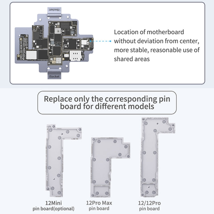 Qianli iSocket Motherboard Layered Test Fixture For iPhone 12 Series - Repair Fixture by QIANLI | Online Shopping UK | buy2fix