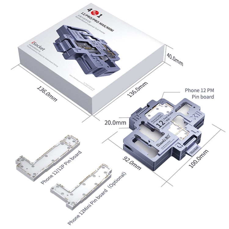 Qianli iSocket Motherboard Layered Test Fixture For iPhone 12 Series - Repair Fixture by QIANLI | Online Shopping UK | buy2fix