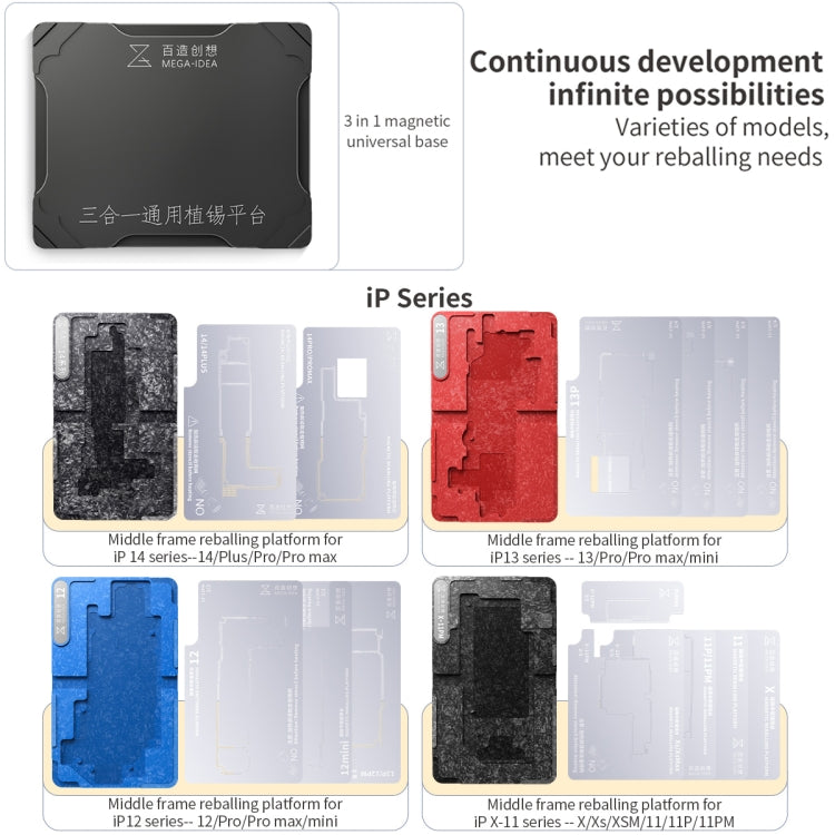 For Huawei Mate 30 5G / Mate X2 Qianli Mega-idea Multi-functional Middle Frame Positioning BGA Reballing Platform - Repair & Spare Parts by QIANLI | Online Shopping UK | buy2fix