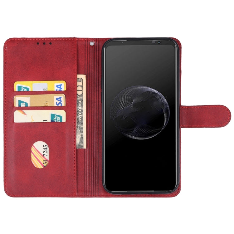 For Asus ROG Phone 7 Leather Phone Case(Red) - ASUS Cases by buy2fix | Online Shopping UK | buy2fix