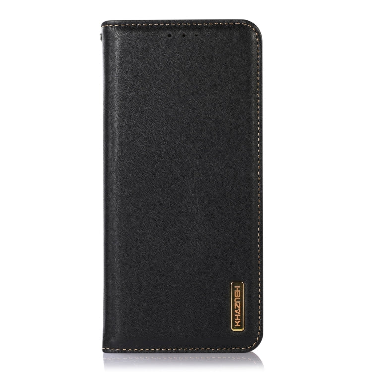For Nokia C12 4G KHAZNEH Nappa Top Layer Cowhide Leather Phone Case(Black) - Nokia Cases by buy2fix | Online Shopping UK | buy2fix