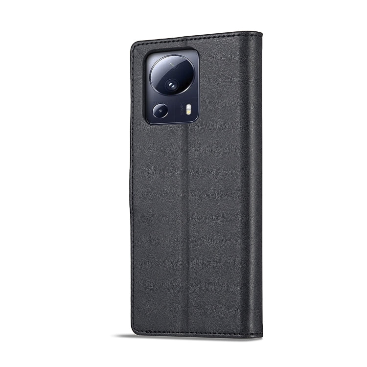 For Xiaomi 13 Lite LC.IMEEKE Calf Texture Horizontal Flip Leather Case(Black) - 13 Lite Cases by LC.IMEEKE | Online Shopping UK | buy2fix