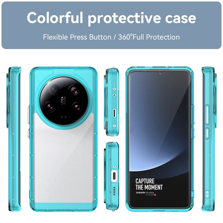 For Xiaomi 13 Ultra Colorful Series Acrylic + TPU Phone Case(Transparent Blue) - 13 Ultra Cases by buy2fix | Online Shopping UK | buy2fix