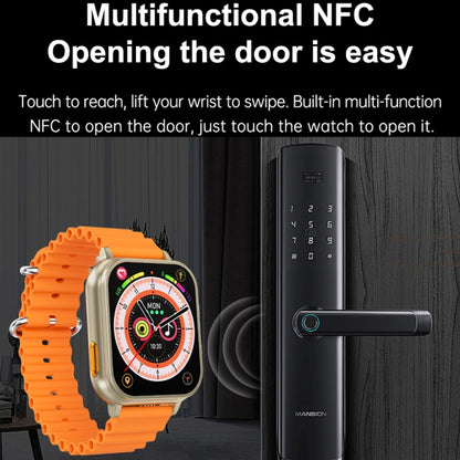 N22 2 in 1 1.96 inch HD Display Sport Bluetooth Call Earphone Smart Watch(Black) - Smart Wear by buy2fix | Online Shopping UK | buy2fix