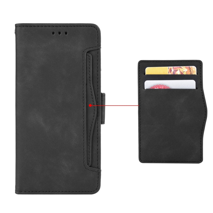 For Nokia C32 4G Skin Feel Calf Texture Card Slots Leather Phone Case(Black) - Nokia Cases by buy2fix | Online Shopping UK | buy2fix