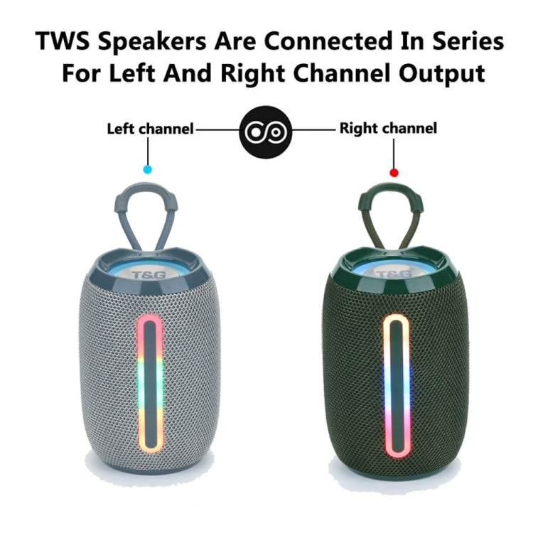 T&G TG653 TWS LED Mini Portable Wireless Stereo Sound Outdoor Speaker(Gery) - Mini Speaker by T&G | Online Shopping UK | buy2fix