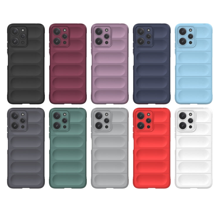 For Xiaomi Redmi 12 4G Magic Shield TPU + Flannel Phone Case(Light Blue) - Xiaomi Cases by buy2fix | Online Shopping UK | buy2fix