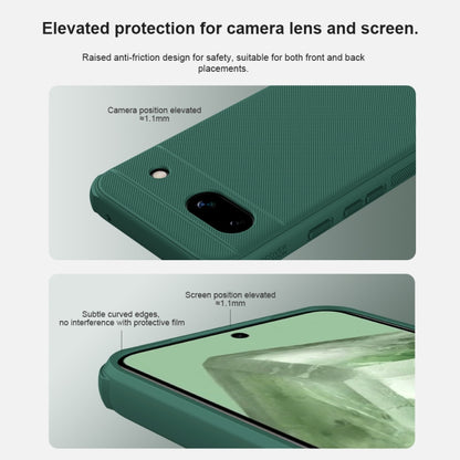 For Google Pixel 8a NILLKIN Frosted Shield Pro PC + TPU Phone Case(Green) - Google Cases by NILLKIN | Online Shopping UK | buy2fix