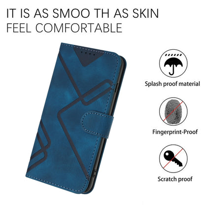 For Honor 20S Russia /20 lite Russia  Line Pattern Skin Feel Leather Phone Case(Royal Blue) - Honor Cases by buy2fix | Online Shopping UK | buy2fix