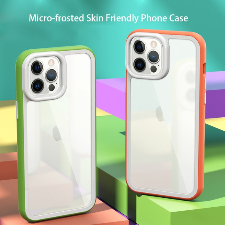 For iPhone 14 Color Frame 2 in 1 Hollow Cooling Phone Case(White) - iPhone 14 Cases by buy2fix | Online Shopping UK | buy2fix