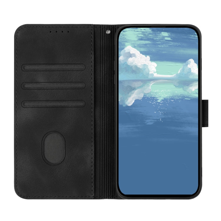 For Samsung Galaxy A8 2018 Line Pattern Skin Feel Leather Phone Case(Black) - Galaxy Phone Cases by buy2fix | Online Shopping UK | buy2fix