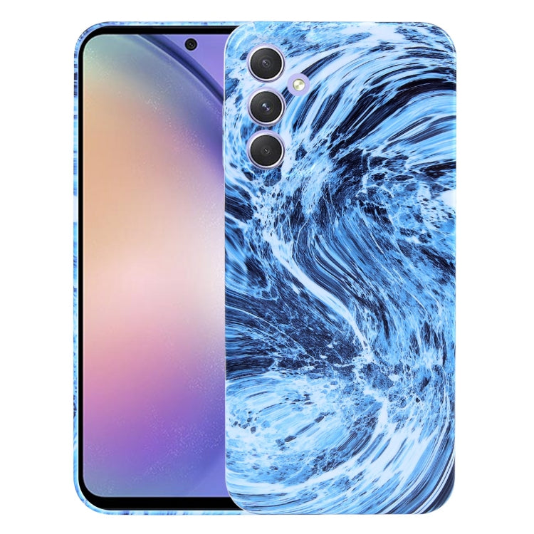 For Samsung Galaxy A54 Marble Pattern Phone Case(Navy Blue White) - Galaxy Phone Cases by buy2fix | Online Shopping UK | buy2fix