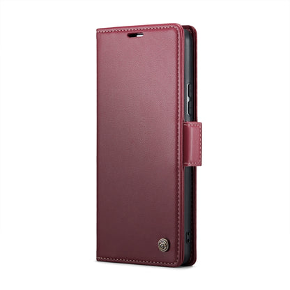 CaseMe 023 Butterfly Buckle Litchi Texture RFID Anti-theft Leather Phone Case For Xiaomi Redmi Note 11 Pro 5G Global/Redmi Note 11 Pro Global(Wine Red) - Redmi Note 11 Pro Case by CaseMe | Online Shopping UK | buy2fix