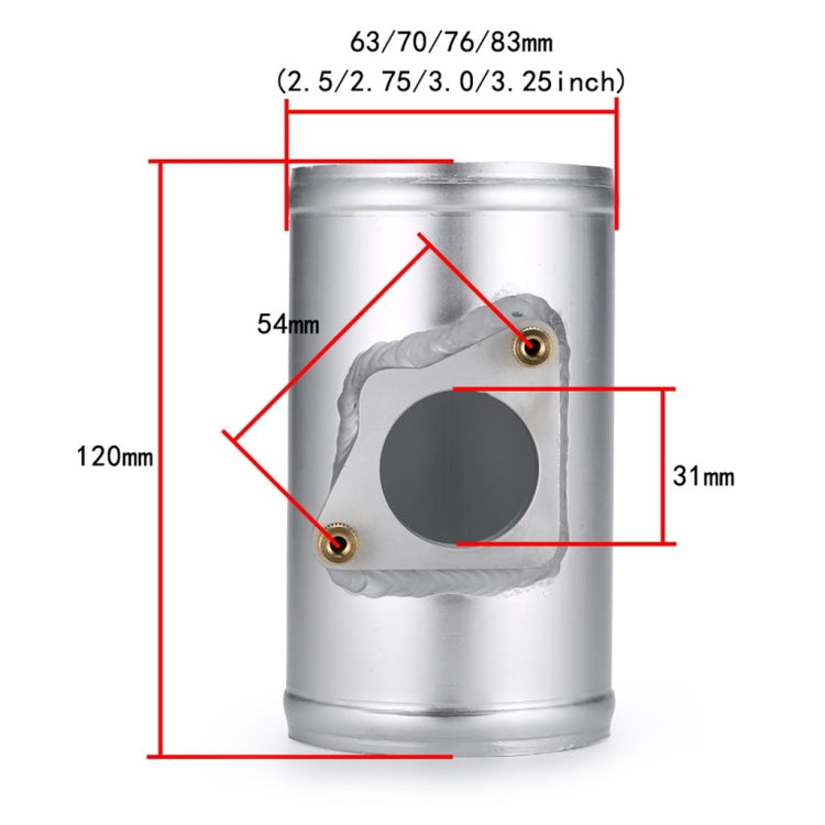 70mm XH-UN602 Car Modified Engine Air Flow Meter Flange Intake Sensor Base for Toyota / Mazda - In Car by buy2fix | Online Shopping UK | buy2fix