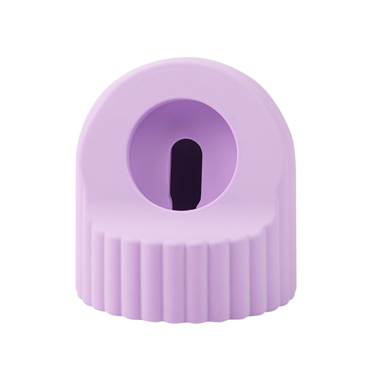 For Apple Watch Wave Pattern Silicone Watch Charging Stand(Lavender) - Charger / Holder by buy2fix | Online Shopping UK | buy2fix