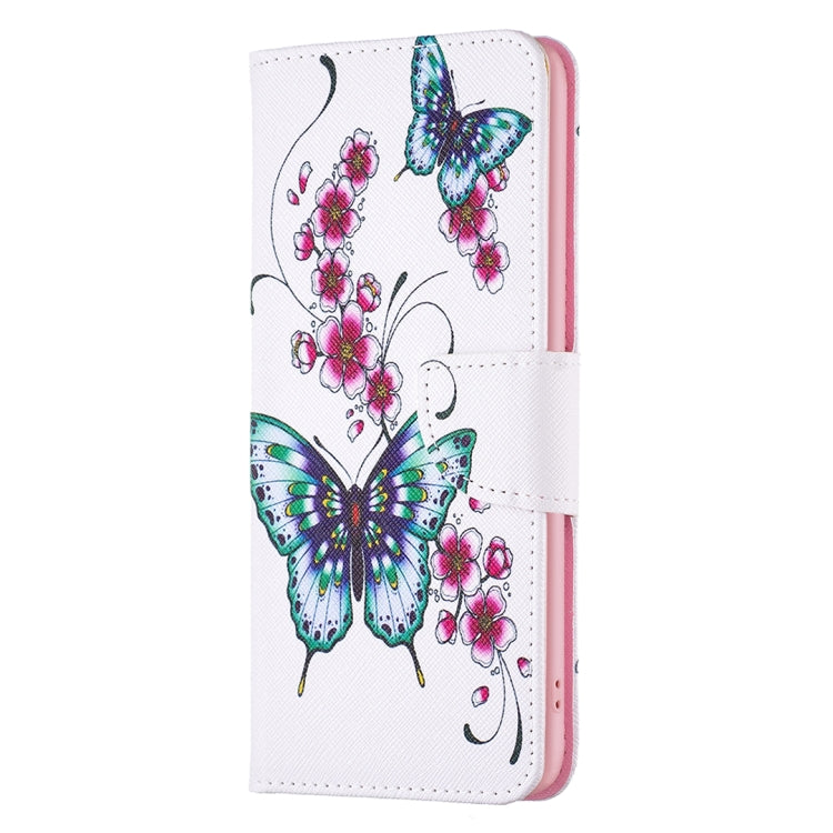 For Xiaomi Redmi 12 4G Colored Drawing Pattern Leather Phone Case(Flowers Butterfly) - Xiaomi Cases by buy2fix | Online Shopping UK | buy2fix