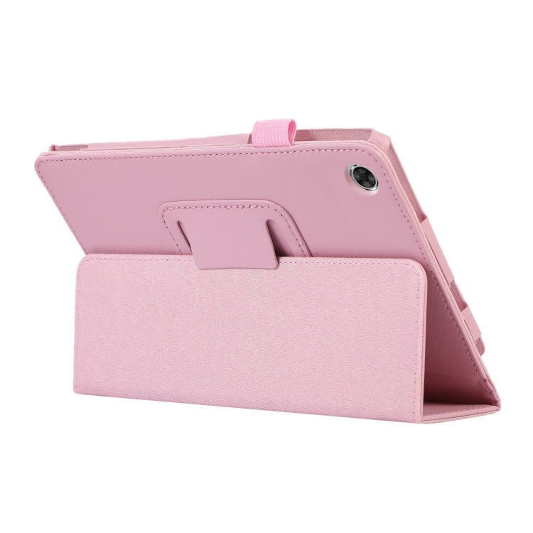 For Lenovo Tab M8 4th Gen Litchi Texture Leather Tablet Case(Pink) - For Lenovo by buy2fix | Online Shopping UK | buy2fix