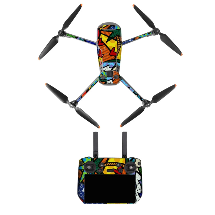 For DJI Mavic 3 Pro / RC Pro Sunnylife Drone Body Remote Control Decorative Stickers Set(Yellow Island) - Stickers by Sunnylife | Online Shopping UK | buy2fix