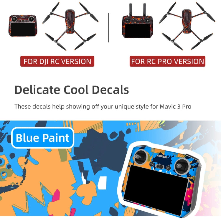 For DJI Mavic 3 Pro / RC Sunnylife Drone Body Remote Control Decorative Stickers Set(Black Grain) - Stickers by Sunnylife | Online Shopping UK | buy2fix