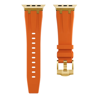 AP Silicone Watch Band For Apple Watch SE 40mm(Gold Orange) - Watch Bands by buy2fix | Online Shopping UK | buy2fix
