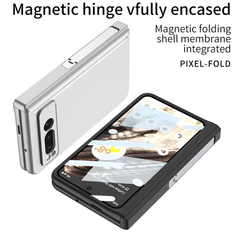 For Google Pixel Fold GKK Integrated Fold Hinge Full Coverage Phone Case with Holder(Blue) - Google Cases by GKK | Online Shopping UK | buy2fix