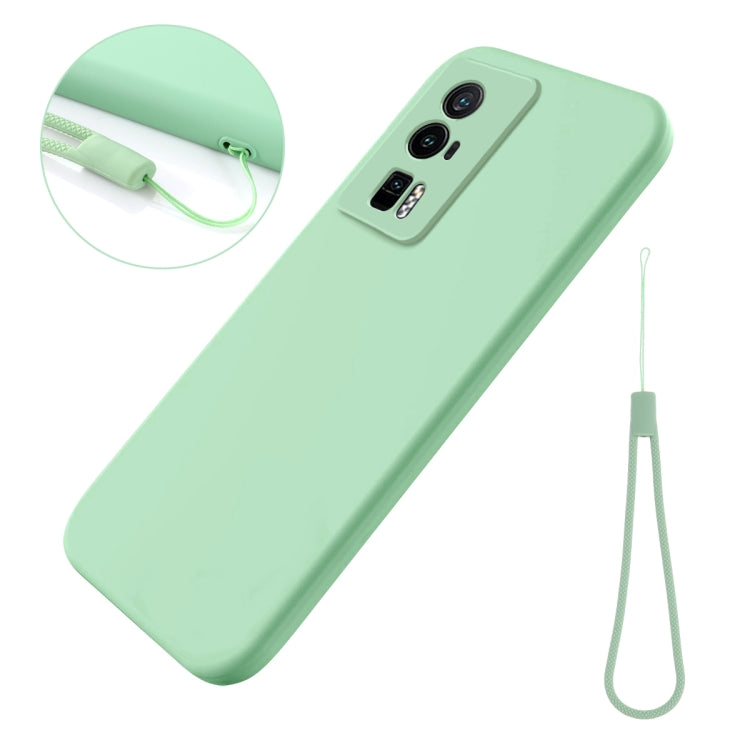 For Xiaomi Poco F5 Pro 5G / Redmi K60 / K60 Pro Pure Color Liquid Silicone Shockproof Phone Case(Green) - Xiaomi Cases by buy2fix | Online Shopping UK | buy2fix