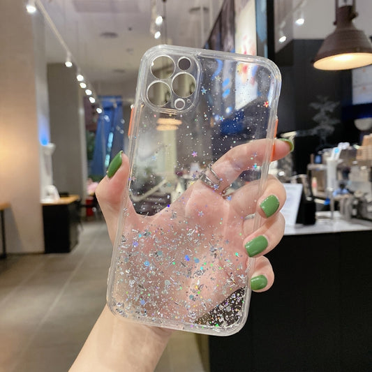 For iPhone 14 Pro Starry Gradient Glitter Powder TPU Phone Case(Transparent) - iPhone 14 Pro Cases by buy2fix | Online Shopping UK | buy2fix