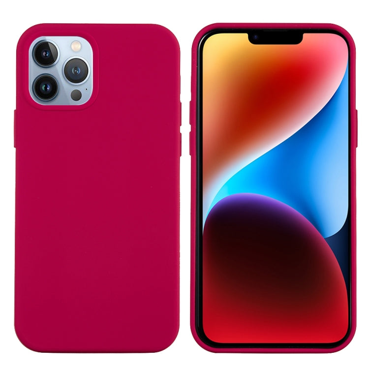 For iPhone 15 Pro Solid Color Silicone Phone Case(Rose Red) - iPhone 15 Pro Cases by buy2fix | Online Shopping UK | buy2fix