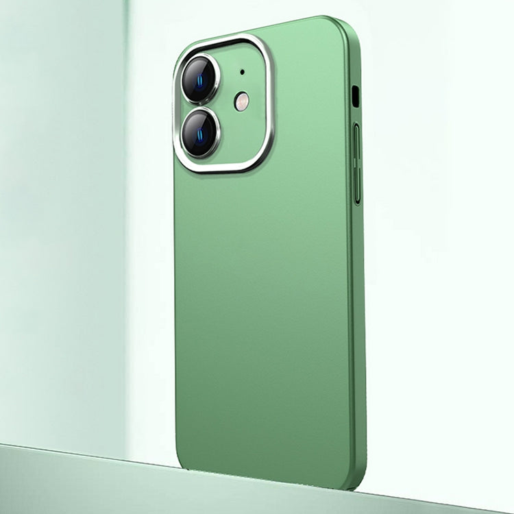 For iPhone 12 Frosted Metal Material Phone Case with Lens Protection(Green) - iPhone 12 / 12 Pro Cases by buy2fix | Online Shopping UK | buy2fix