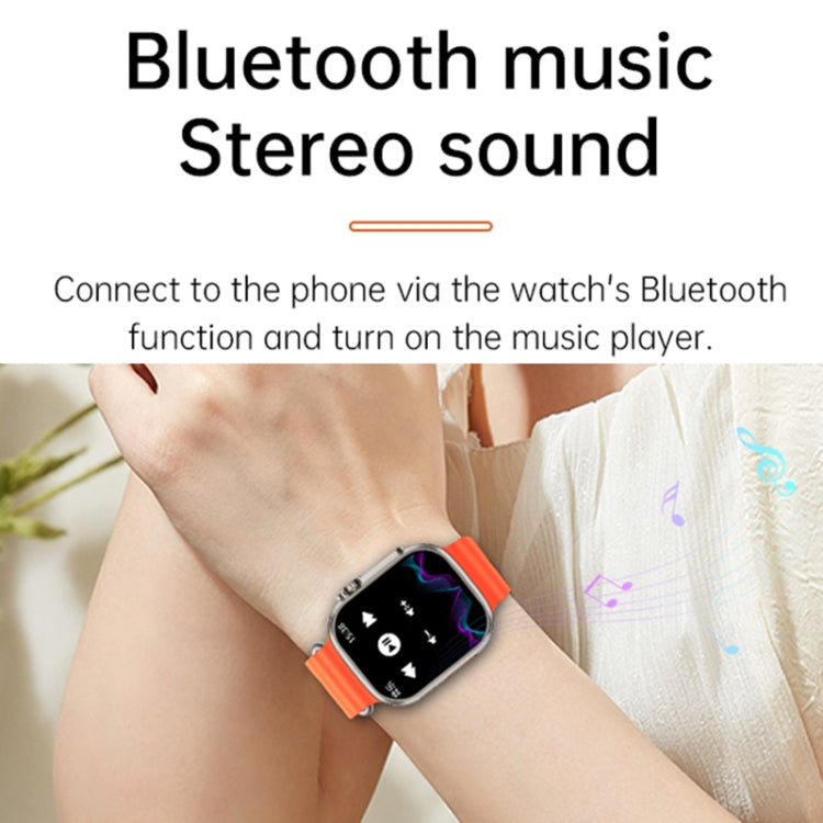 WS-E9 Ultra 2.2 inch IP67 Waterproof Ocean Silicone Band Smart Watch, Support Heart Rate / NFC(Blue) - Smart Watches by buy2fix | Online Shopping UK | buy2fix