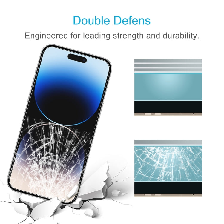 For iPhone 15 Plus / 15 Pro Max 50pcs 0.26mm 9H 2.5D High Aluminum Tempered Glass Film - Tempered Glass Film by buy2fix | Online Shopping UK | buy2fix