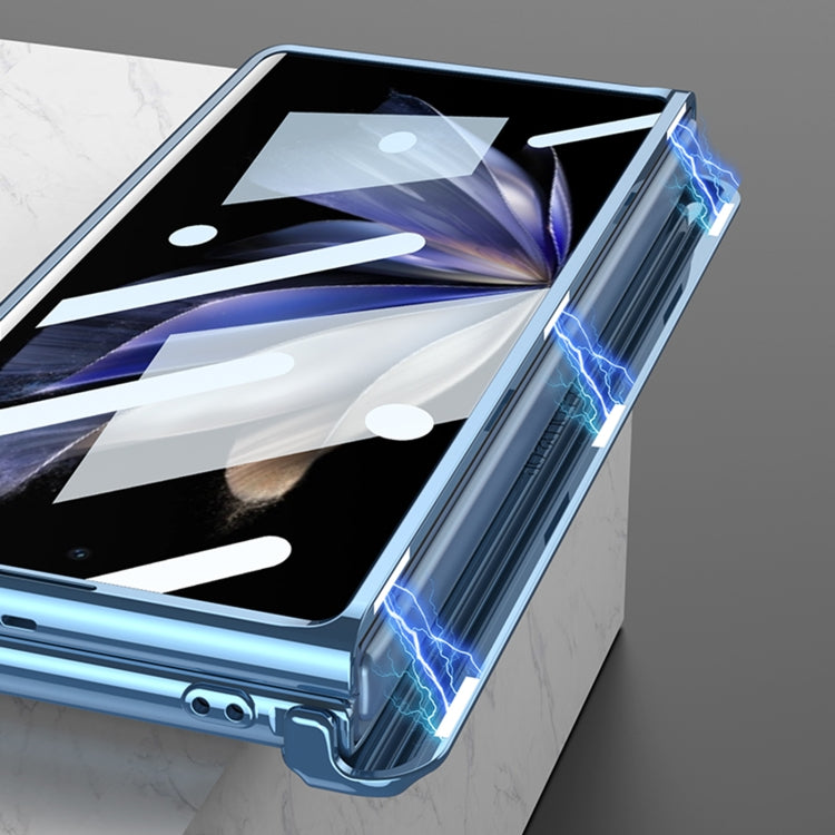 For vivo X Fold2 GKK Integrated Folding Hinge Phone Case with Holder(Blue) - vivo Cases by GKK | Online Shopping UK | buy2fix