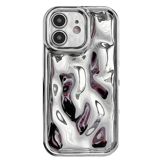 For iPhone 12 Electroplating Meteorite Texture TPU Phone Case(Silver) - iPhone 12 / 12 Pro Cases by buy2fix | Online Shopping UK | buy2fix