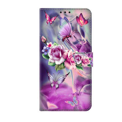 For Xiaomi Redmi Note 12 4G Crystal 3D Shockproof Protective Leather Phone Case(Butterfly) - Xiaomi Cases by buy2fix | Online Shopping UK | buy2fix