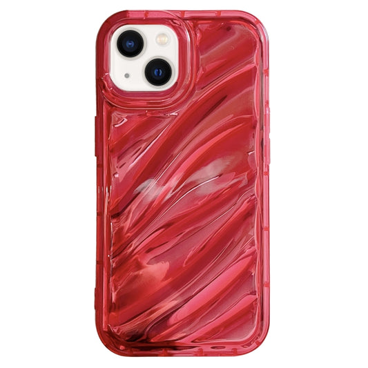 For iPhone 14 Plus Laser Sequin Waves TPU Phone Case(Red) - iPhone 14 Plus Cases by buy2fix | Online Shopping UK | buy2fix