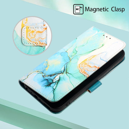 For iPhone 15 Plus PT003 Marble Pattern Flip Leather Phone Case(Green LS003) - iPhone 15 Plus Cases by buy2fix | Online Shopping UK | buy2fix