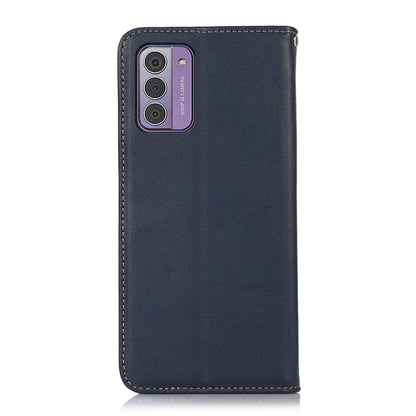 For Nokia G42 5G KHAZNEH Nappa Top Layer Cowhide Leather Phone Case(Blue) - Nokia Cases by buy2fix | Online Shopping UK | buy2fix