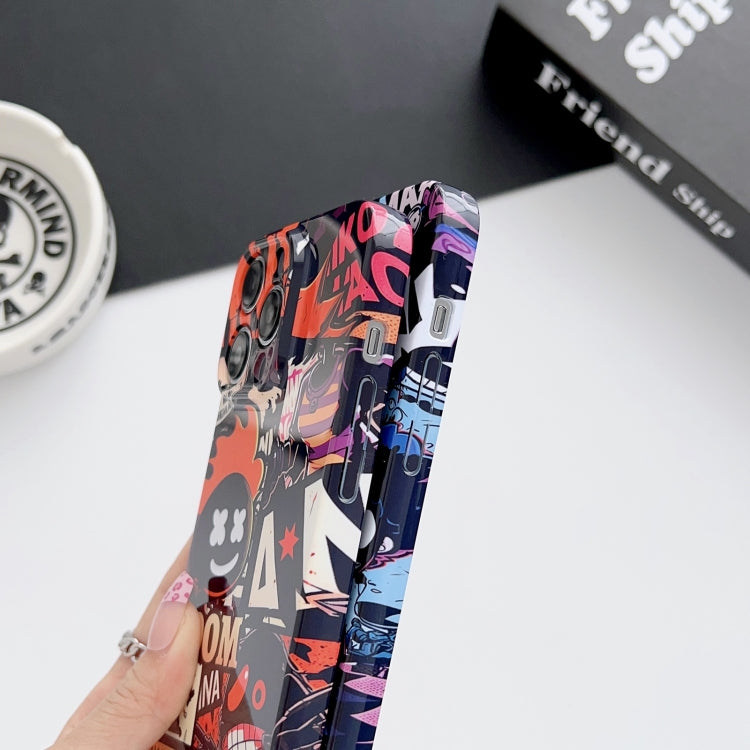 For iPhone X / XS Painted Pattern Precise Hole PC Phone Case(Cute Skull) - More iPhone Cases by buy2fix | Online Shopping UK | buy2fix