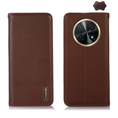 For Huawei Nova Y91 4G / Enjoy 60X KHAZNEH Nappa Top Layer Cowhide Leather Phone Case(Brown) - Huawei Cases by buy2fix | Online Shopping UK | buy2fix