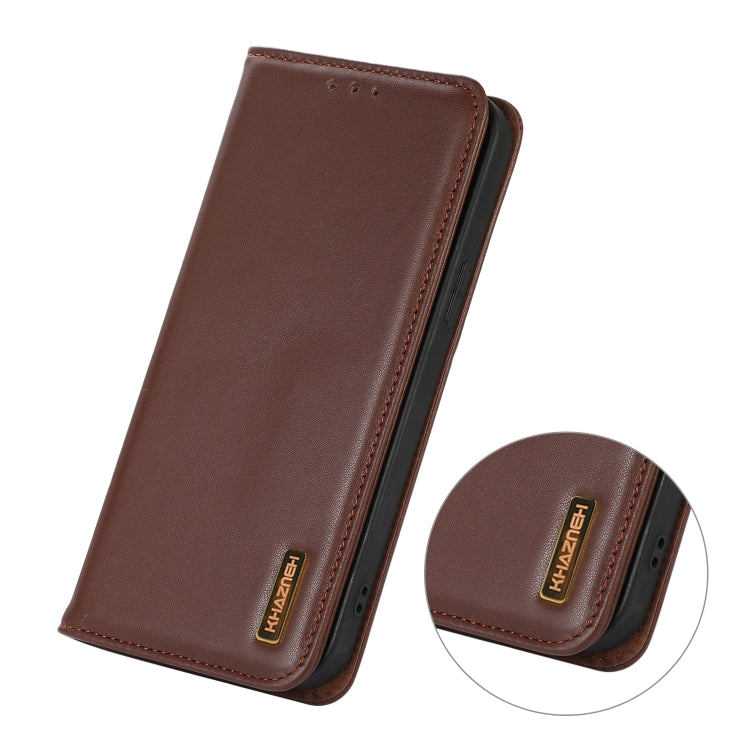 For Huawei Nova Y91 4G / Enjoy 60X KHAZNEH Nappa Top Layer Cowhide Leather Phone Case(Brown) - Huawei Cases by buy2fix | Online Shopping UK | buy2fix