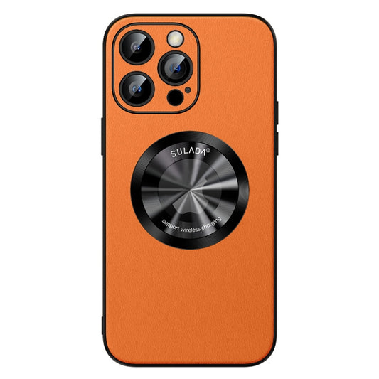 For iPhone 12 Pro SULADA Microfiber Leather MagSafe Magnetic Phone Case(Orange) - iPhone 12 / 12 Pro Cases by SULADA | Online Shopping UK | buy2fix