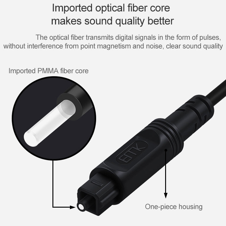 8m EMK OD2.2mm Digital Audio Optical Fiber Cable Plastic Speaker Balance Cable(Sky Blue) - Audio Optical Cables by EMK | Online Shopping UK | buy2fix