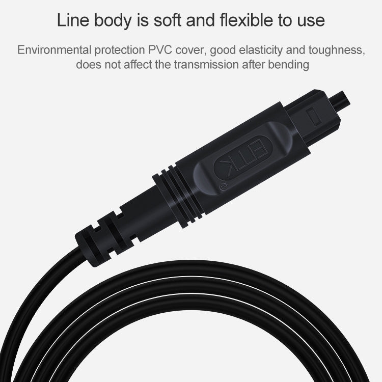 25m EMK OD2.2mm Digital Audio Optical Fiber Cable Plastic Speaker Balance Cable(Black) - Audio Optical Cables by EMK | Online Shopping UK | buy2fix