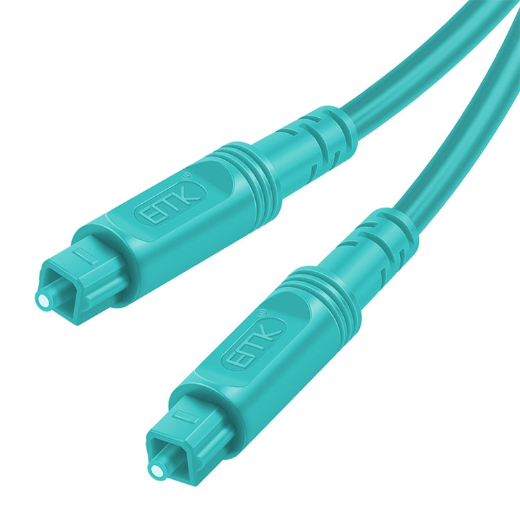 5m EMK OD4.0mm Square Port to Square Port Digital Audio Speaker Optical Fiber Connecting Cable(Sky Blue) - Audio Optical Cables by EMK | Online Shopping UK | buy2fix