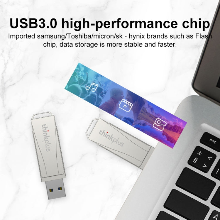 Lenovo Thinkplus USB 3.0 Rotating Flash Drive, Memory:16GB(Silver) - USB Flash Drives by Lenovo | Online Shopping UK | buy2fix