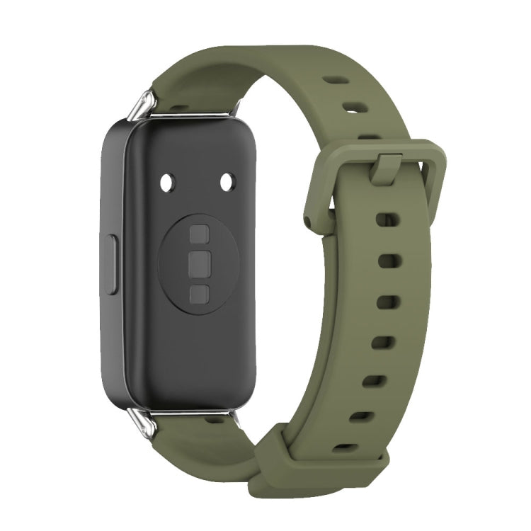 For Huawei Band 8 / 9 Mijobs Silicone Breathable Watch Band(Army Green) - Watch Bands by MIJOBS | Online Shopping UK | buy2fix