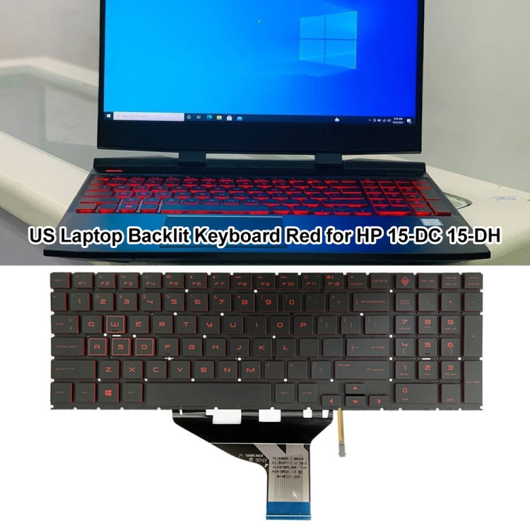 For HP 15-DC / 15-DH Red US Version Laptop Backlight Keyboard - HP Spare Parts by buy2fix | Online Shopping UK | buy2fix